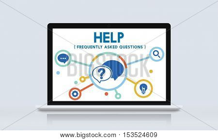 Help Question Contact us Information Concept