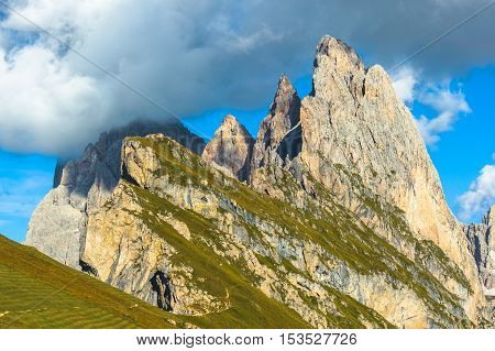 Seceda Peak, Odle Mountain Range, Gardena Valley, Dolomites, Italy