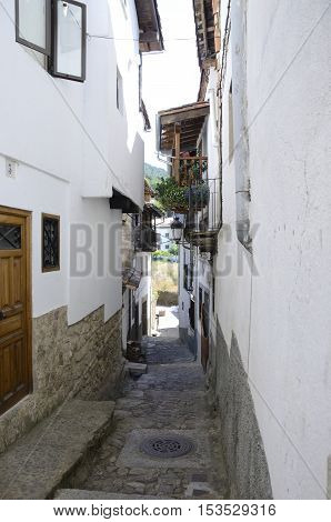 Alley in the village of Candelario in the province of Salamanca Spain.