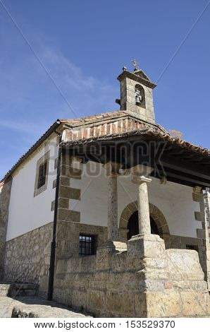 Hermitage in Candelario a typical mountain village in the province of Salamanca Spain.