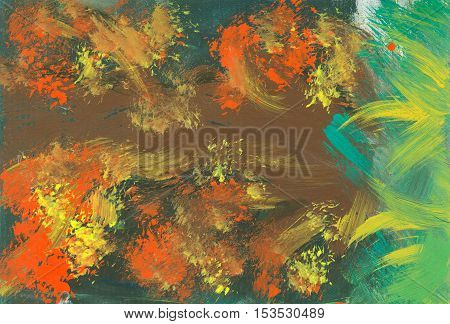 nature colored gouache background with brush strokes