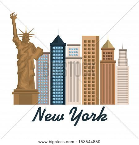 new york city cityscape vector illustration design