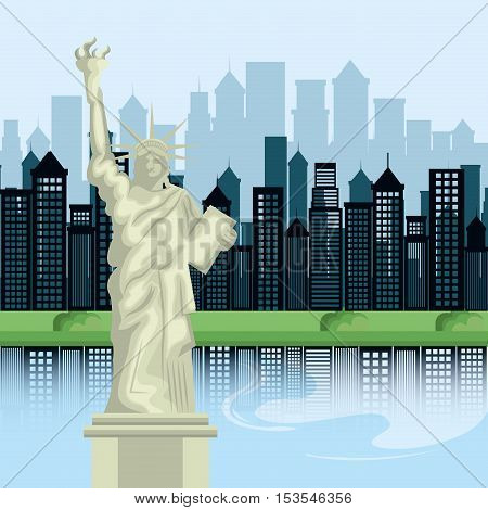 new york city cityscape vector illustration design