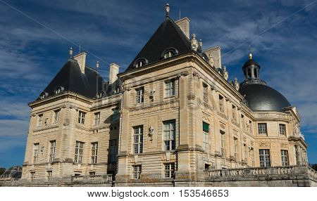 The Vaux-le-Vicomte is a Baroque French castle constructed from 1658 to 1661 for Nicolas Fouquet the superintendant of Finances of Louis XIV.