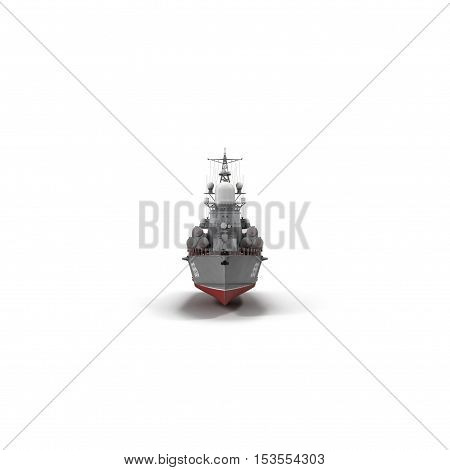 Missile Corvettes of the Soviet Navy Nanuchka class Project 1234 on white background. 3D illustration