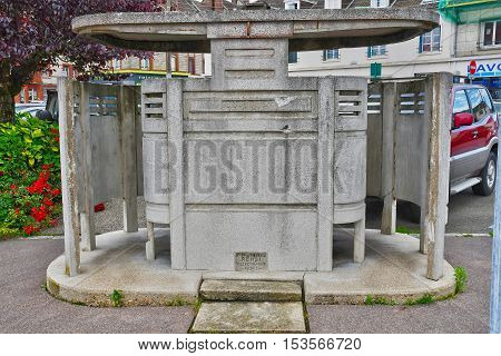 Neufchatel en Bray France - june 23 2016 : a public toilet