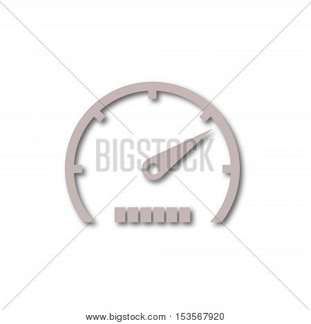 Simple Vector Speedometer icon on white background
