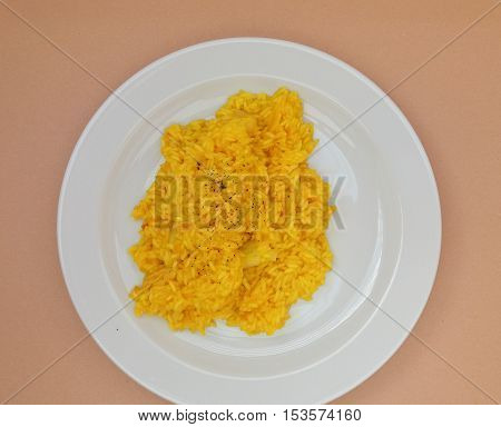 Saffron Risotto In A Dish