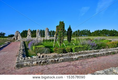 La Flotte France - september 25 2016 : the Notre Dame de Re cistercian abbey