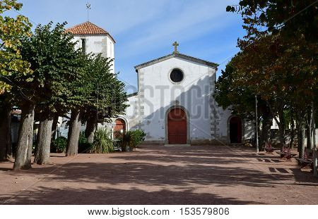 Loix France - september 26 2016 : the Sainte Catherine church