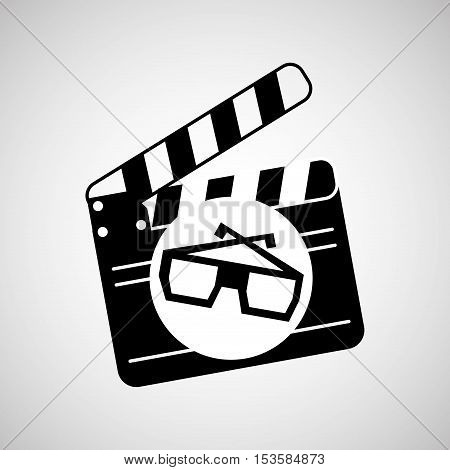 clapper movie and megaphone retro graphic vector illustration eps 10