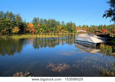 Squam river landscape in New Hampshire