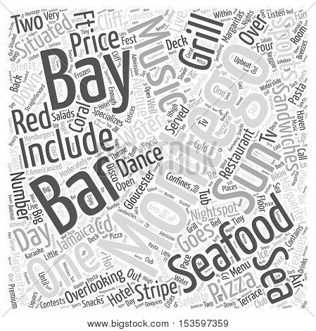 When the Sun Goes Down over Montego Bay word cloud concept