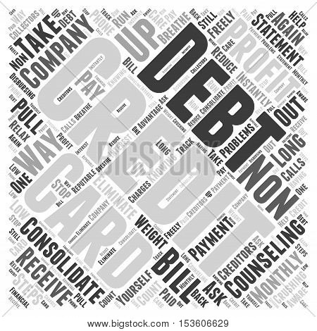 what can a credit card counseling company do for me word cloud concept