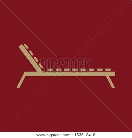 The lounger icon. Sunbed symbol. Flat Vector illustration
