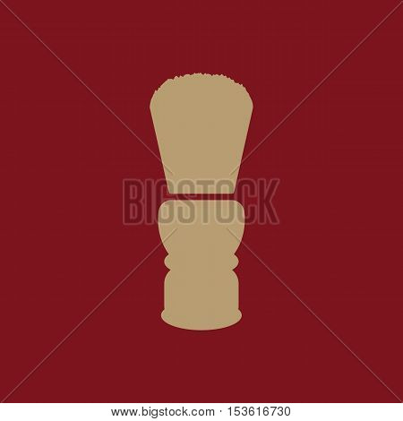 The shaving brush icon. Shaver symbol. Flat Vector illustration