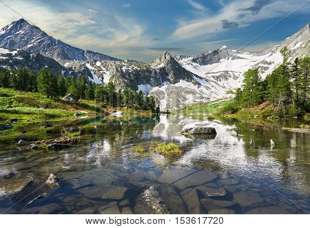 Beautiful Summer Landscape, Altai Mountains Russia.