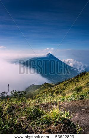 Mountain Merbabu view scene landscape portrait photography