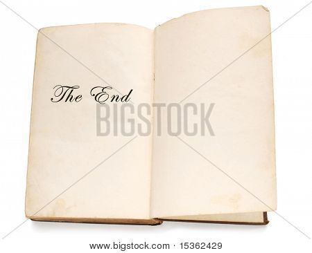 Livro antigo aberto com as palavras 