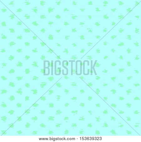 Turquoise spotted pattern. Vector seamless pattern with grunge spots.