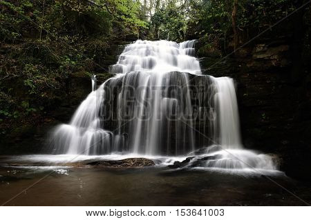 Sapci waterfall in Mustafa Kemal Pasa forests in spring