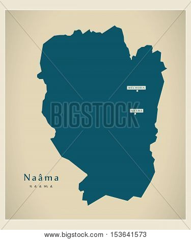 Modern Map - Naama DZ Algeria vector