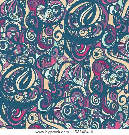 Doodle color seamless background. Can be used for wallpapers pattern fills web sites