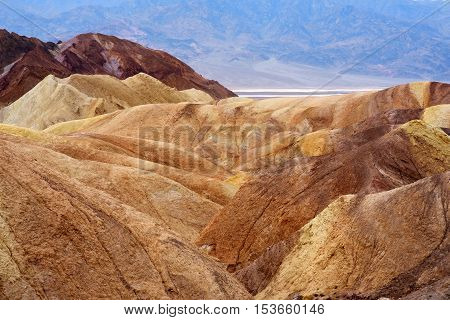 Famous Zabriskie Point In Death Valley National Park