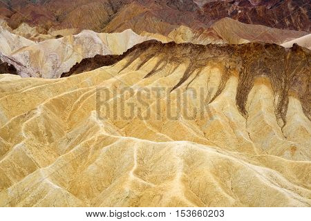 Famous Zabriskie Point In Death Valley National Park