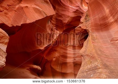 Glowing Colors Of Upper Antelope Canyon, The Famous Slot Canyon In Navajo Reservation Near Page, Ari