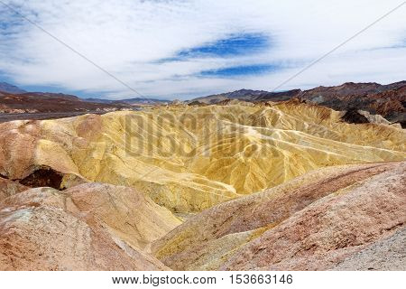 Famous Zabriskie Point In Death Valley National Park