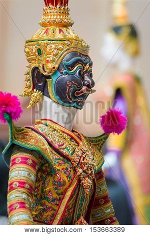 Bangkok, Thailand - January 16 2016: The Free Event Of The Making Of Thai Traditional Puppet And Sta