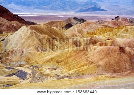 Famous Zabriskie Point In Death Valley National Park