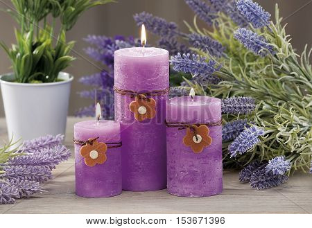 Still Life At Home Of Lighting Candles