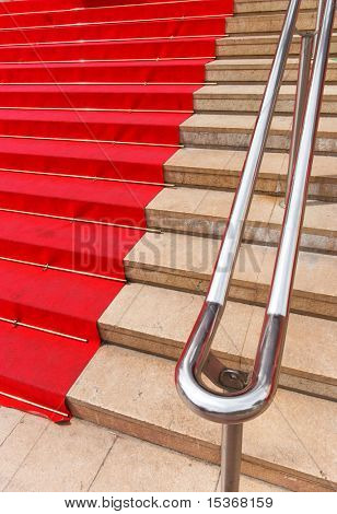 Berühmten roten Teppich in Cannes Frankreich.