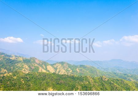 The layers of a mountain in Thailand
