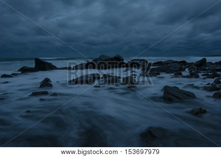 Stormy evening over the sea, near Burgas, Bulgaria