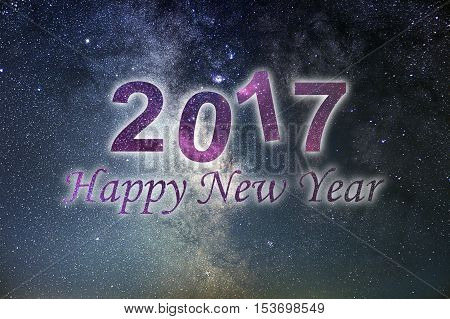 Happy New Year 2017. Happy New Year Background. Night Sky.
