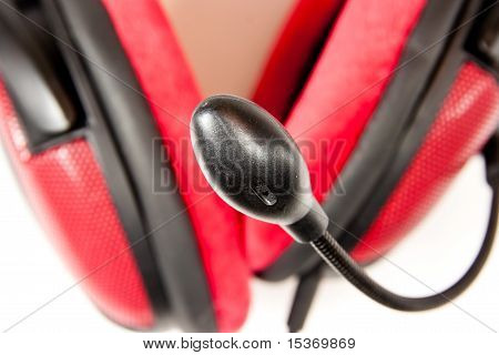Microfono con auricolare In Background