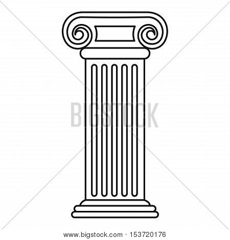 Roman column icon. Outline illustration of roman column vector icon for web