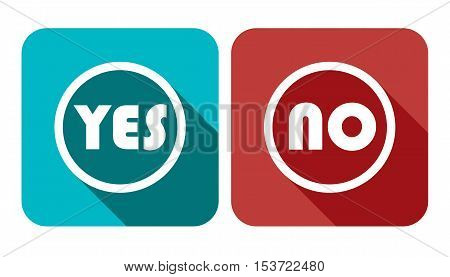 Yes No Vote Vector Banner - Voting Button Vector Icon Set Illustration Stock