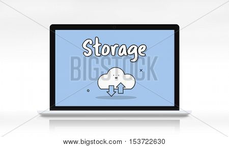 Online Storage Cloud Graphic Concept 