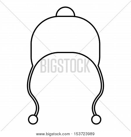Hat with laces icon. Outline illustration of hat with laces vector icon for web