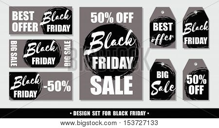 Black Friday. Set Of Vector Design Templates
