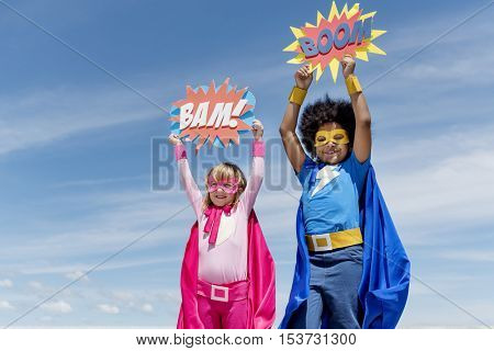 Children Childhood Super Hero Concept