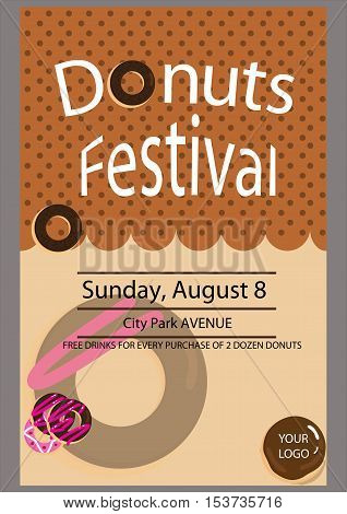 This is a poster of the festival donut design suitable as a handout
