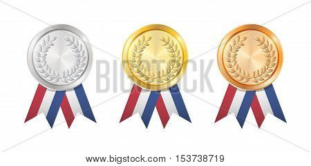 a A Gold Silver Bronze badge vector