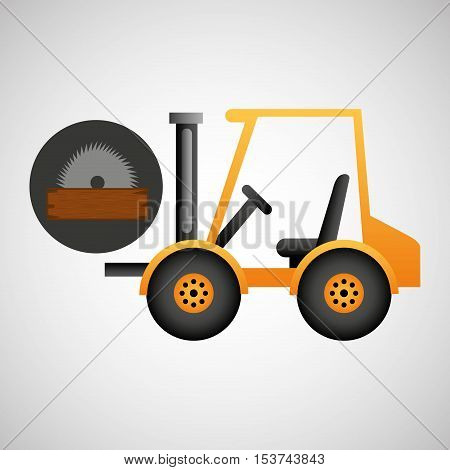 forklift truck construction sawmill icon graphic vector illustration eps 10