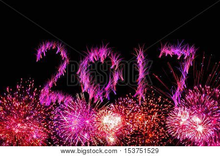 Amazing firework in festival it beautiful background.