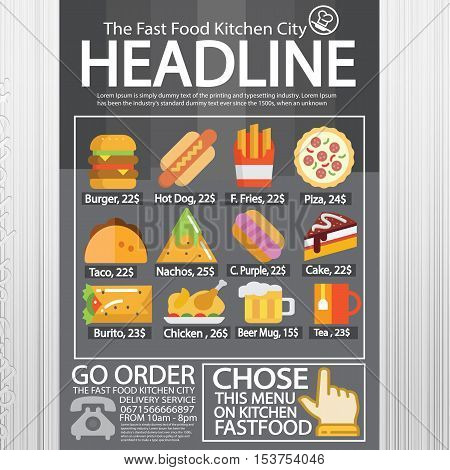 This design specifically for food and beverage menu list